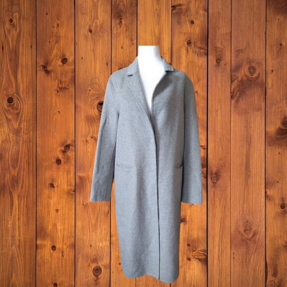 Topshop Jackets & Blazers - Topshop Women's Size 8 Gray 3 Button Front Wool Blend Neutral Coat READ